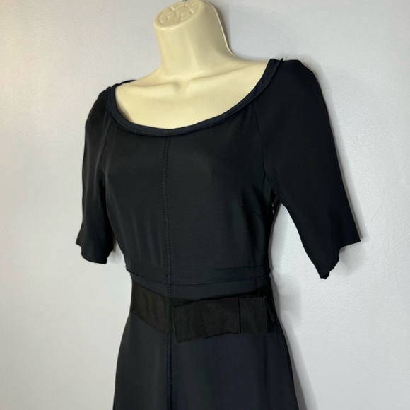 Gorgeous Prada Scoop Neck Fit and Flare Dress Short Sleeve Silk Blend 0 - Picture 5 of 15